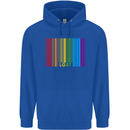 LGBT Barcode Gay Pride Day Awareness Mens 80% Cotton Hoodie Royal Blue
