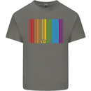 LGBT Barcode Gay Pride Day Awareness Mens Cotton T-Shirt Tee Top Charcoal