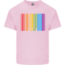 LGBT Barcode Gay Pride Day Awareness Mens Cotton T-Shirt Tee Top Light Pink