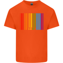 LGBT Barcode Gay Pride Day Awareness Mens Cotton T-Shirt Tee Top Orange