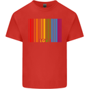LGBT Barcode Gay Pride Day Awareness Mens Cotton T-Shirt Tee Top Red