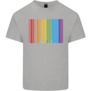 LGBT Barcode Gay Pride Day Awareness Mens Cotton T-Shirt Tee Top Sports Grey