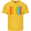 LGBT Barcode Gay Pride Day Awareness Mens Cotton T-Shirt Tee Top Yellow