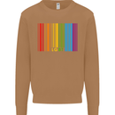 LGBT Barcode Gay Pride Day Awareness Mens Sweatshirt Jumper Caramel Latte