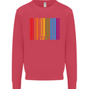 LGBT Barcode Gay Pride Day Awareness Mens Sweatshirt Jumper Heliconia
