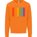 LGBT Barcode Gay Pride Day Awareness Mens Sweatshirt Jumper Orange