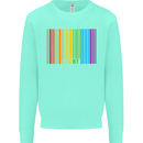 LGBT Barcode Gay Pride Day Awareness Mens Sweatshirt Jumper Peppermint