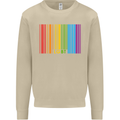 LGBT Barcode Gay Pride Day Awareness Mens Sweatshirt Jumper Sand