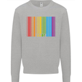 LGBT Barcode Gay Pride Day Awareness Mens Sweatshirt Jumper Sports Grey