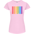 LGBT Barcode Gay Pride Day Awareness Womens Petite Cut T-Shirt Light Pink