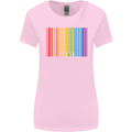 LGBT Barcode Gay Pride Day Awareness Womens Wider Cut T-Shirt Light Pink