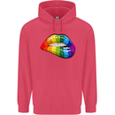 LGBT Bitten Lip Gay Pride Day Childrens Kids Hoodie Heliconia