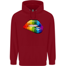 LGBT Bitten Lip Gay Pride Day Childrens Kids Hoodie Red