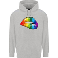 LGBT Bitten Lip Gay Pride Day Childrens Kids Hoodie Sports Grey