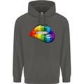LGBT Bitten Lip Gay Pride Day Childrens Kids Hoodie Storm Grey