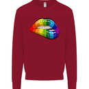 LGBT Bitten Lip Gay Pride Day Kids Sweatshirt Jumper Red