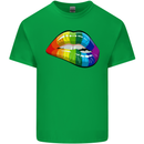 LGBT Bitten Lip Gay Pride Day Kids T-Shirt Childrens Irish Green