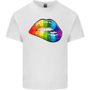 LGBT Bitten Lip Gay Pride Day Kids T-Shirt Childrens White