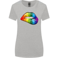 LGBT Bitten Lip Gay Pride Day Womens Wider Cut T-Shirt Sports Grey