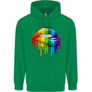 LGBT Bitten Rainbow Lip Gay Pride Day Childrens Kids Hoodie Irish Green