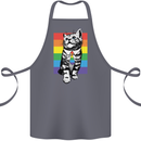 LGBT Cat Gay Pride Day Awareness Cotton Apron 100% Organic Steel