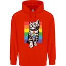 LGBT Cat Gay Pride Day Awareness Mens 80% Cotton Hoodie Bright Red