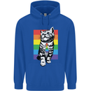 LGBT Cat Gay Pride Day Awareness Mens 80% Cotton Hoodie Royal Blue