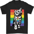 LGBT Cat Gay Pride Day Awareness Mens T-Shirt 100% Cotton Black