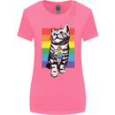 LGBT Cat Gay Pride Day Awareness Womens Wider Cut T-Shirt Azalea