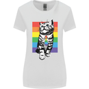 LGBT Cat Gay Pride Day Awareness Womens Wider Cut T-Shirt White