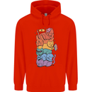 LGBT Cats Childrens Kids Hoodie Bright Red