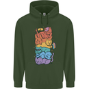 LGBT Cats Childrens Kids Hoodie Forest Green