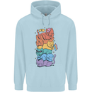 LGBT Cats Childrens Kids Hoodie Light Blue