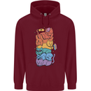 LGBT Cats Childrens Kids Hoodie Maroon