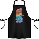 LGBT Cats Cotton Apron 100% Organic Black