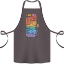 LGBT Cats Cotton Apron 100% Organic Dark Grey
