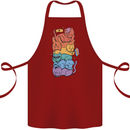 LGBT Cats Cotton Apron 100% Organic Maroon