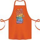 LGBT Cats Cotton Apron 100% Organic Orange