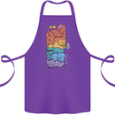 LGBT Cats Cotton Apron 100% Organic Purple