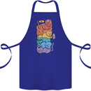 LGBT Cats Cotton Apron 100% Organic Royal Blue