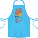 LGBT Cats Cotton Apron 100% Organic Turquoise