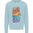 LGBT Cats Kids Sweatshirt Jumper Light Blue