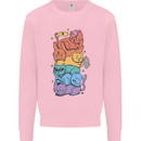 LGBT Cats Kids Sweatshirt Jumper Light Pink