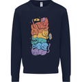 LGBT Cats Kids Sweatshirt Jumper Navy Blue