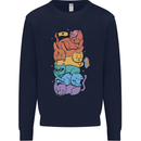 LGBT Cats Kids Sweatshirt Jumper Navy Blue