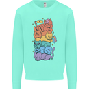 LGBT Cats Kids Sweatshirt Jumper Peppermint