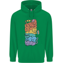 LGBT Cats Mens 80% Cotton Hoodie Irish Green