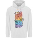 LGBT Cats Mens 80% Cotton Hoodie White