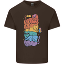 LGBT Cats Mens Cotton T-Shirt Tee Top Dark Chocolate