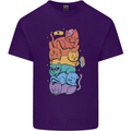 LGBT Cats Mens Cotton T-Shirt Tee Top Purple